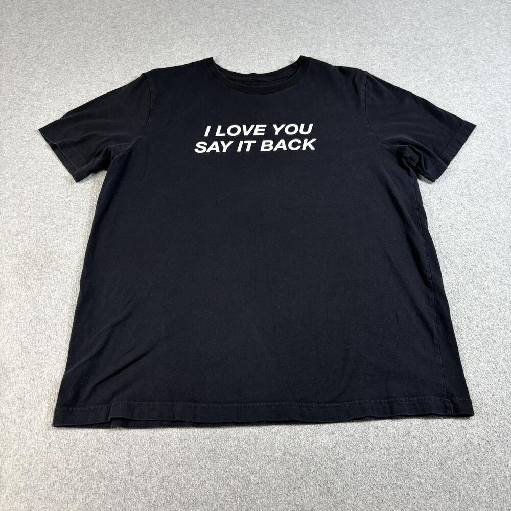 Lonely Ghost Shirt Womens XL Black I Love You Say It Back Graphic Tee Streetwear